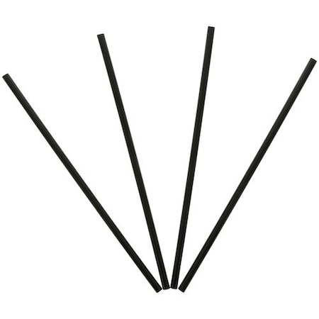 Southeastern Paper Group Straws, Unwrapped, 7-3/4in, Black,  EGS600305